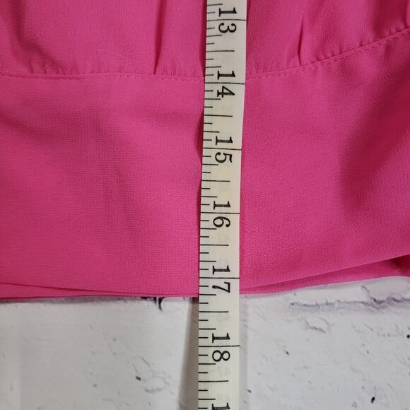 Idem Ditto Hot Pink Sheer Wrap Top Size Small - Picture 8 of 10